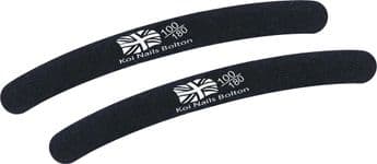 2 Koi Nail File 100 180 grit Washable foam inner Nail File Manicure Banana Black