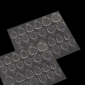 2 Sheets Tab Sticker Glue Adhesive Nail Tape Double sided Gel Clear Nails Tip