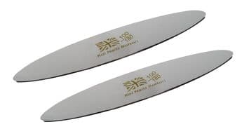 2 x Boat Design Shape Nail File 100 180 Grit Washable Nail White Files Manicure