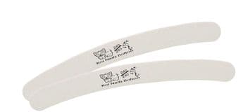 2 x Nail File 240 / 240 Fine Grit Banana Foam Inner Nail White Files Manicure