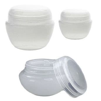 20 x Empty 3g 10g round nail container jar pot clear plastic nail art pots