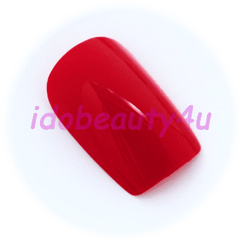 24 LOOSE FALSE NAIL SQUARE TIPS MANICURE NAILS PILLAR BOX 10 SIZES NO GLUE