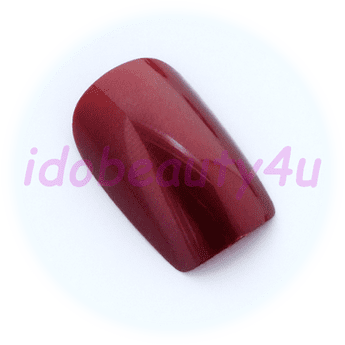 24 LOOSE FALSE NAIL TIPS MANICURE NAILS RED MAUVE 10 SIZES NO GLUE
