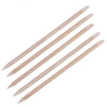 5 Wood Cuticle Nail Pusher Stick Manicure Hoof Manicure Orange Sticks 7cm