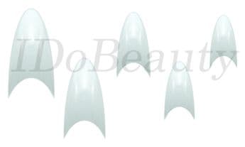 500 CLEAR SMALL STILETTO POINT SALON FALSE NAIL TIPS