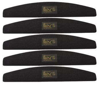 5x (German) Carbon Black Quality Salon Emery Nail File 100 / 100 Files