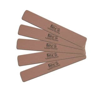 5x German Supreme Chocolate Salon Nail File 150 / 240 Grit Files