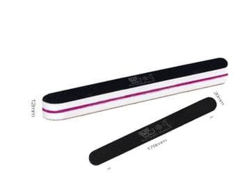 Chunky Thick Nail File 100 180 Grit Washable Foam Nails Files Manicure Black