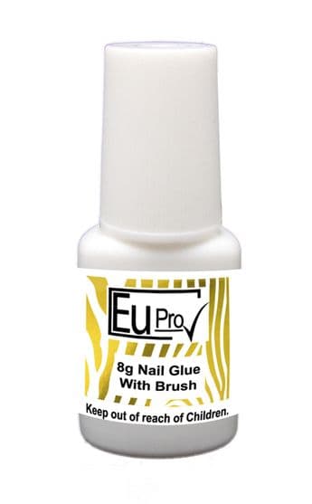 Eu Pro Clear Brush On Nail Glue Adhesive For Fake Nails Acrylic Tips 7g Bottle