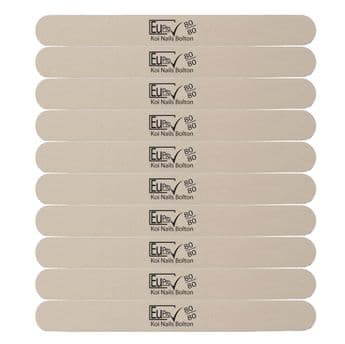 German White Salon Emery Nail File 80/80 Grit Files