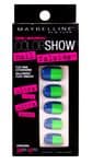 MAYBELLINE COLORAMA STICK ON FALSE NAIL TIP BLUE & GREEN DESIGN NAILS TIPS