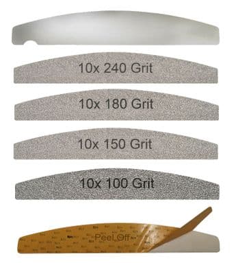 Metal Stainless Steel Hygienic Disposable Half Moon Nail File Grit