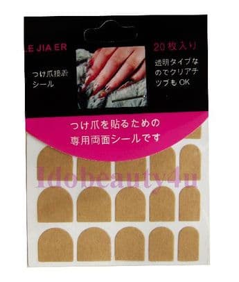 NAIL Tabs pack for sticking nail without glue peel off and stick clear x20 tabs