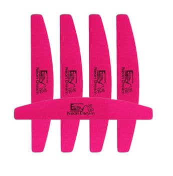 Pink Neon Salon Nail File 100/180 Grit