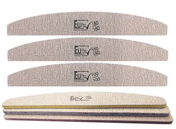 Quality Grey Zebra Salon Emery Nail File 100 / 150 / 180