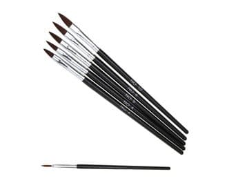 ROUND ACRYLIC GEL SCULPTURE BRUSHES POINT NAIL TIP NAILS BRUSH SIZE 2 4 6 8 10