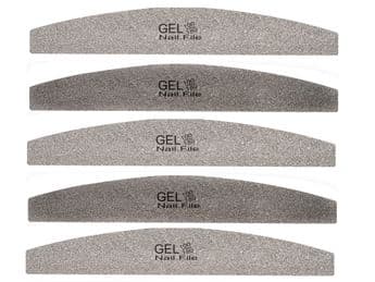 UV Gel Supreme Quality Silver Salon Emery Nail File 100 / 180 Files