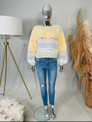 1980s Style Pastel Jumper
