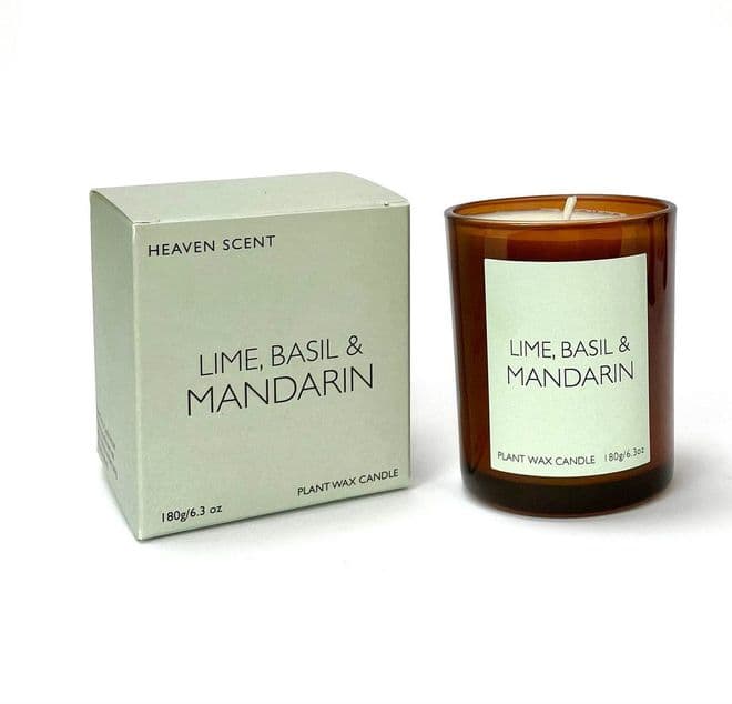 20cl Amber Candle Heritage Range - Lime, Basil & Mandarin