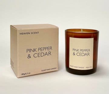 20cl Amber Candle Heritage Range - Pink Pepper & Cedar