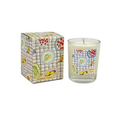 9cl Illustrated Summer Range Candle - Summer Citrus - Limeleaf & Ginger