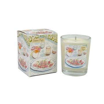 9cl Illustrated Summer Range Candle - Sweet Figs - Mediterranean Fig & Olive