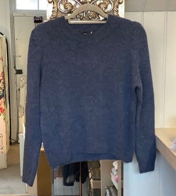 Alpaca Round Neck Jumper - Denim