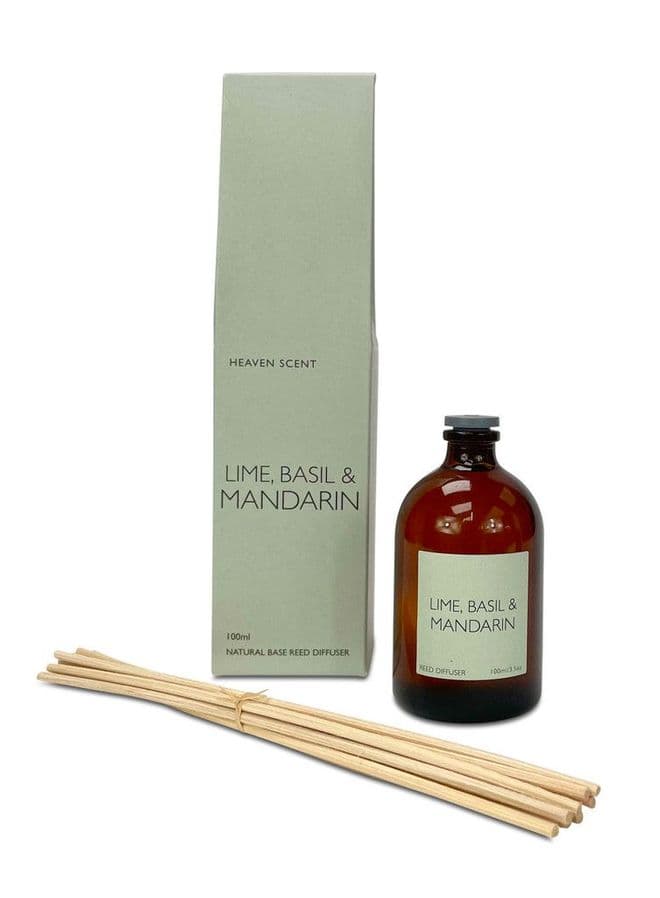 Amber Apothecary Reed Diffuser - Heritage Range - Lime, Basil & Mandarin