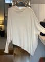 Asymmetric Batwing Jumper - Winter White