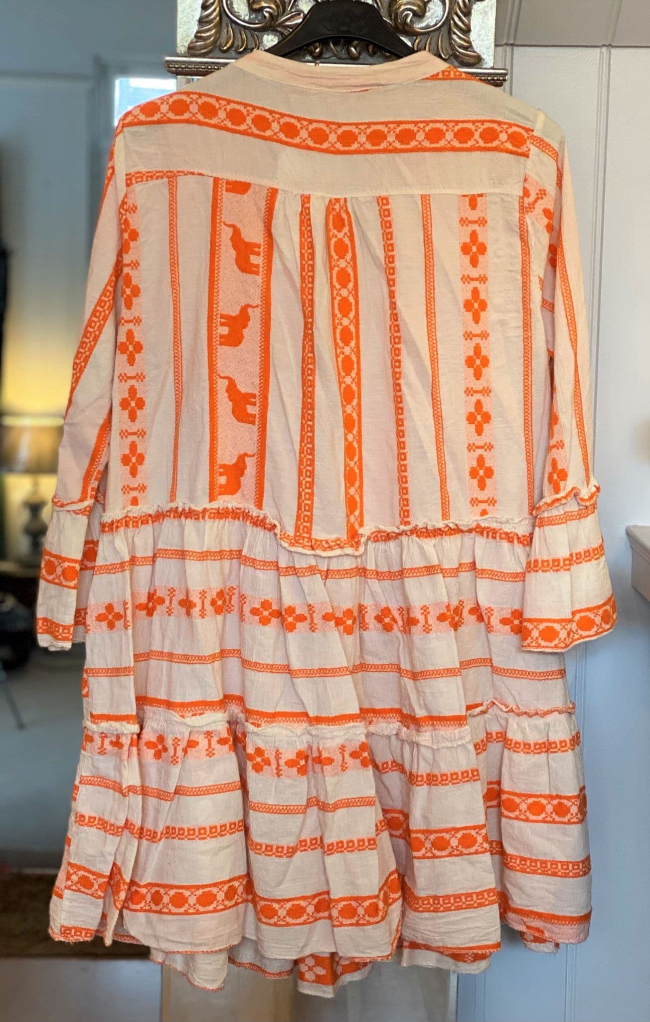 aztec embroidered dress Aztec Embroidery Halter Dress L