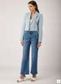 Barrel Leg Faded Blue Jeans -Billi