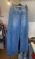 Barrel Leg Faded Blue Jeans -Billi