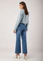 Barrel Leg Faded Blue Jeans -Billi