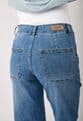 Barrel Leg Faded Blue Jeans -Billi