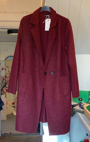 Boucle Coat - Burgundy