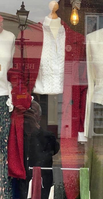 Boucle Coat - Dark Red