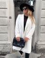 Boucle Coat - Navy
