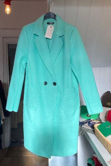 Boucle Coat - Pale Green