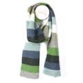 Classic Blue and Green Mix Stripe Scarf