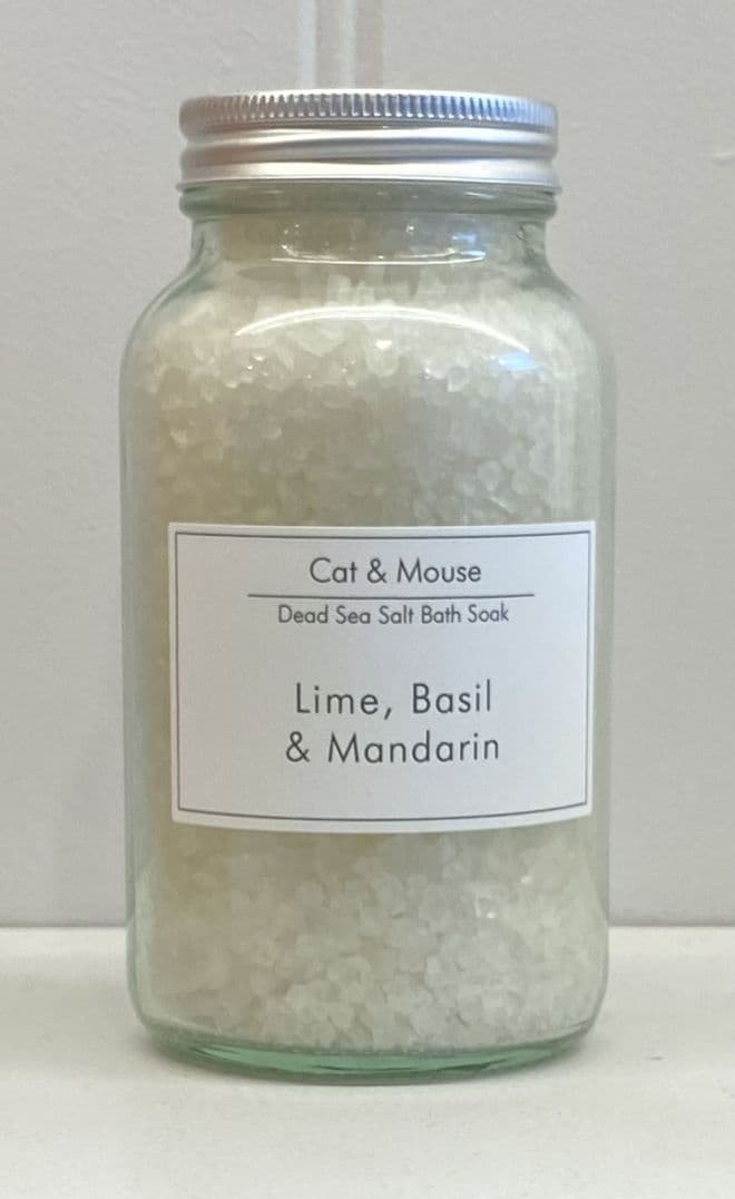 Dead Sea Salt Bath Soak 300g - Lime, Basil & Mandarin