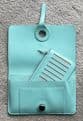 Faux Leather Dogon Style Wallet - Aqua