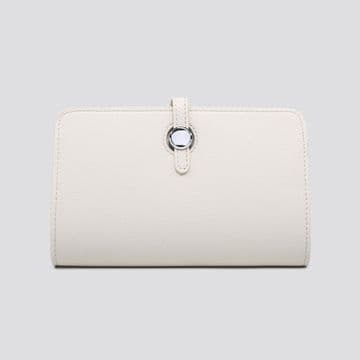 Faux Leather Dogon Style Wallet - Beige