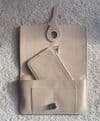 Faux Leather Dogon Style Wallet - Camel