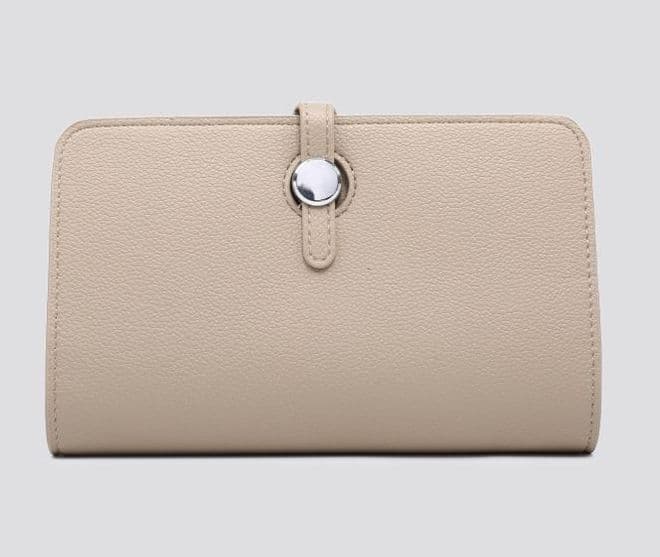 Faux Leather Dogon Style Wallet - Camel