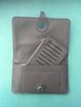 Faux Leather Dogon Style Wallet - Dark Grey