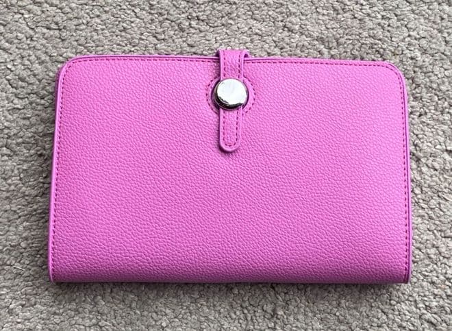 Faux Leather Dogon Style Wallet - Lavender