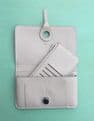 Faux Leather Dogon Style Wallet - Pale Grey