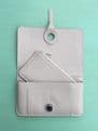 Faux Leather Dogon Style Wallet - Pale Grey