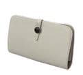 Faux Leather Dogon Style Wallet - Pale Grey