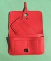 Faux Leather Dogon Style Wallet - Red